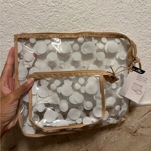 Crane Clear Polka Dot Pouch Set